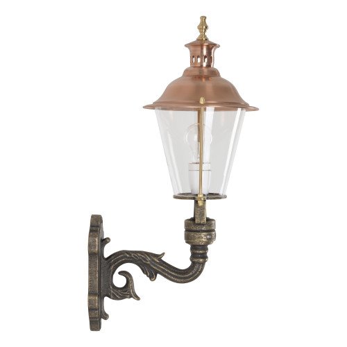 Applique murale Den Burg en bronze. Une lampe d'extérieur classique faite à la main. 