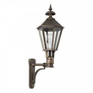 Lampe d'extérieur murale montante Keizer en bronze 