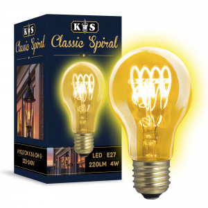 Ledlamp KS Classic Spiral - 4 Watt - 220 Lumens Ledlamp KS Classic Spiral - 4 Watt - 220 Lumens
