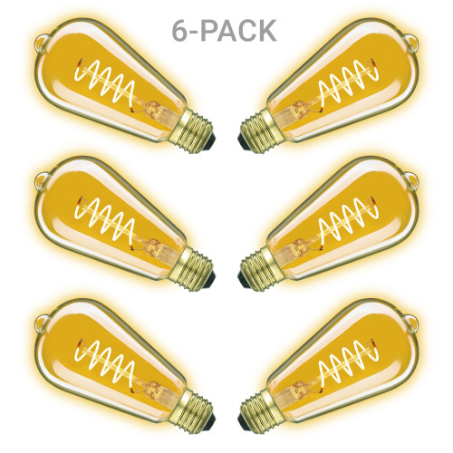 Pack de 6 ampoules Rustic Spiral LED 3,5W (6x5895) | Nostalux.fr