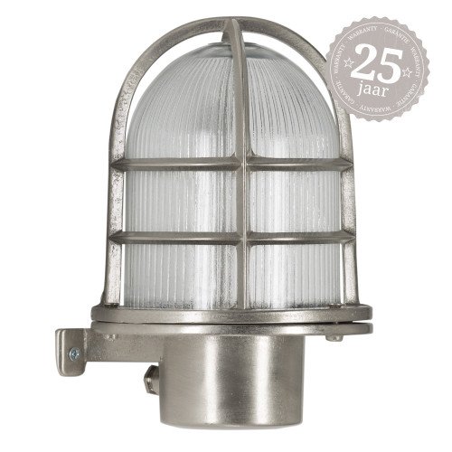 lampe de bateau Caspian en laiton apparence argent vieilli