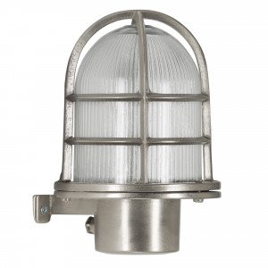 lampe de bateau Caspian en laiton apparence argent vieilli