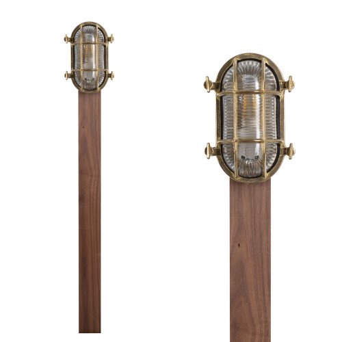 Lampe d'extérieur Nautic III Bronze sur pied | Nostalux.fr 