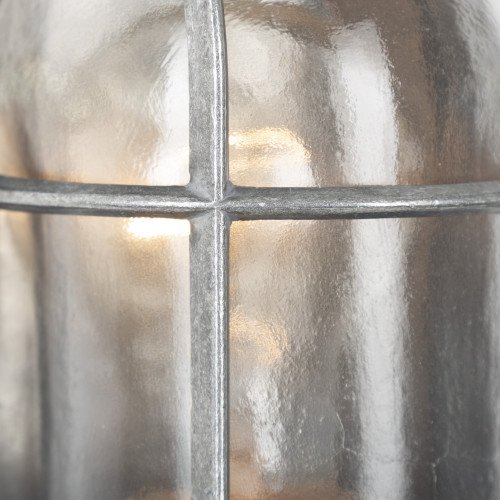 lampe d'extérieur robuste avec un look nautique et une finition de couleur argent