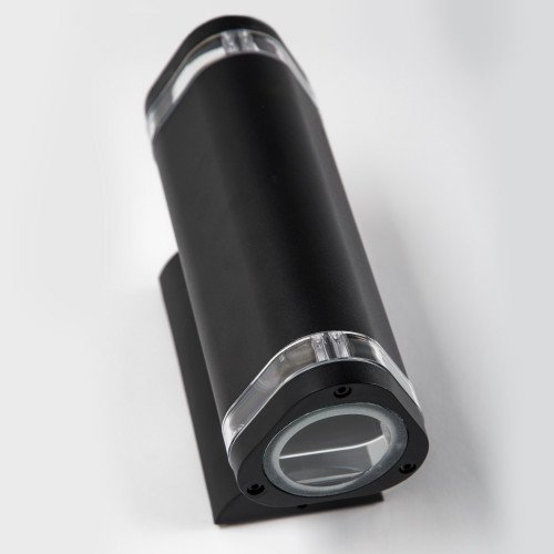 Lampe d'extérieur Ambient, bel éclairage mural moderne, up & downlighter noir, au look luxueux, de la marque KS Lighting