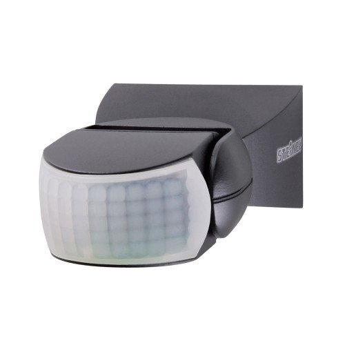 Détecteur de mouvement séparé noir Steinel IS 1 (600419) idéal pour une surveillance ciblée des espaces situés devant les maisons et les voies d'accès