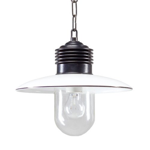 Suspension blanche sur chaîne noire modèle Ampère (1187) de KS Lighting