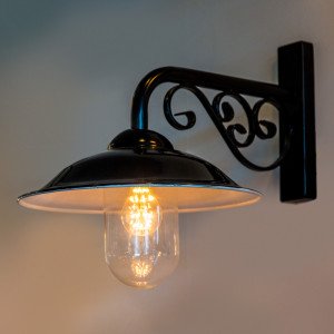 Lampe de gare noire (1260) KS Lighting - Éclairage rond