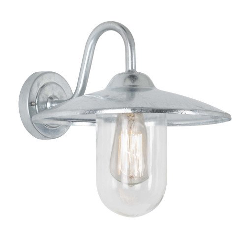 Lampe d'extérieur Brig (7348dn2) galvanisée à ampoule LED avec capteur jour/nuit 