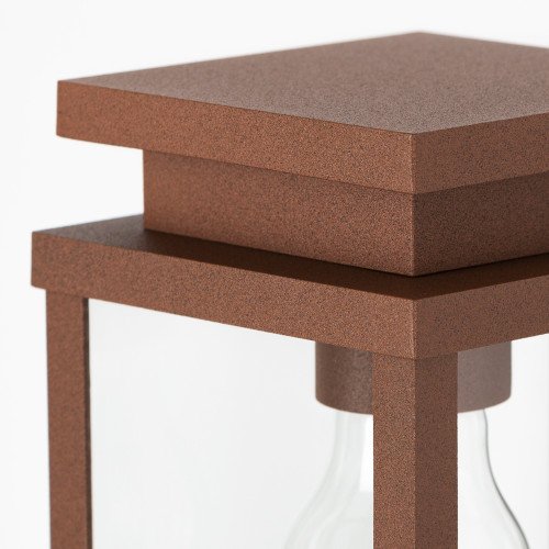 Lampe d'extérieur Jersey en acier corten, applique couleur rouille pour l'extérieur, éclairage extérieur moderne et épuré