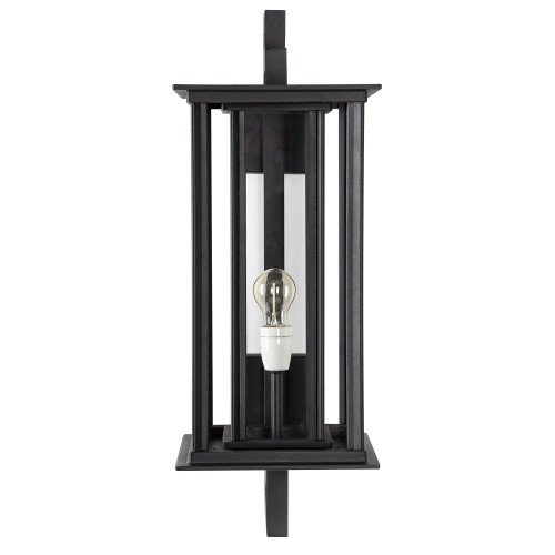 Applique murale d'extérieur New York XXL aluminium galvanisé noir mat | Nostalux.fr