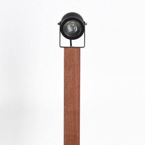 Spot de jardin orientable LED Tree beamer noir (7510sk) sur pied en bois | Nostalux.fr 