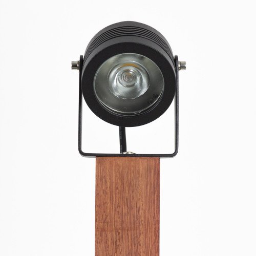 Spot de jardin orientable LED Tree beamer noir (7510sk) sur pied en bois | Nostalux.fr 
