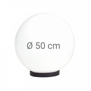 Globe opalin blanc de 50 cm de diamètre avec collerette (3685) de KS Lighting Globe opalin blanc de 50 cm de diamètre avec collerette (3685) de KS Lighting