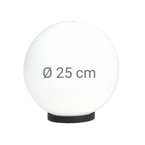 Globe blanc opalin de 25 cm de diamètre avec collerette (3690) de KS Lighting