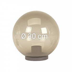  Globe transparent fumé de 30 cm de diamètre avec collerette (3713) de KS Lighting 