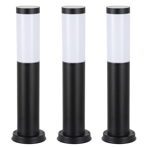 Set de 3 lampes de jardin sur pied Lech 3 (3x7072) en acier inoxydable