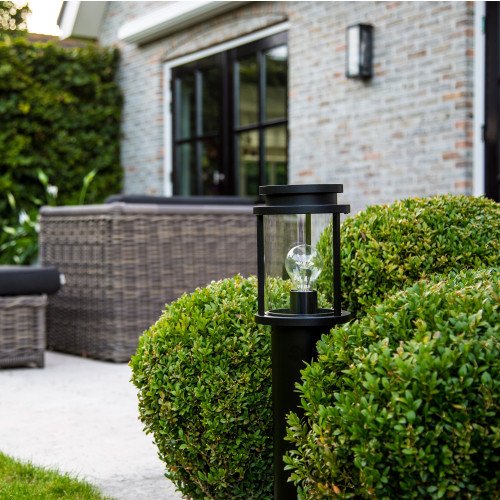 Borne extérieur noir Sydney Terrasse avec Smart WIFI LED | Nostalux.fr