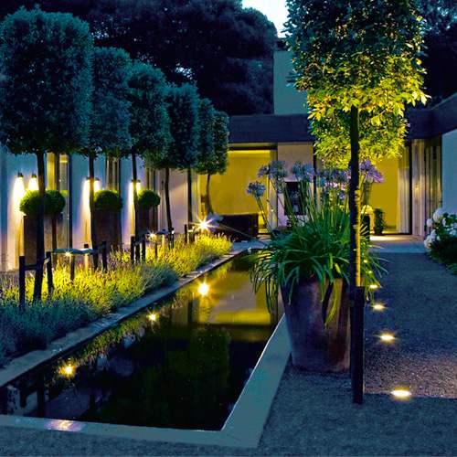 Set de 6 spots au sol noirs ronds Ø11 encastrables LED 