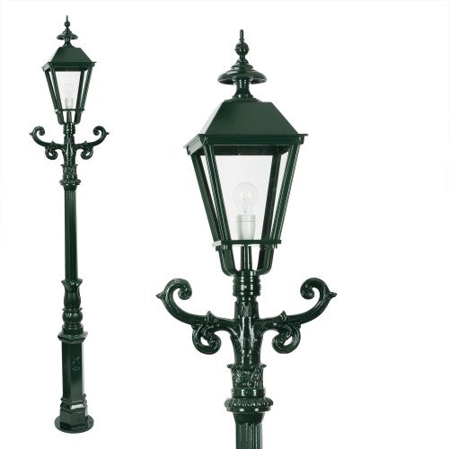 Set de 3 lampadaires de jardin Nottingham avec lanternes carrées  