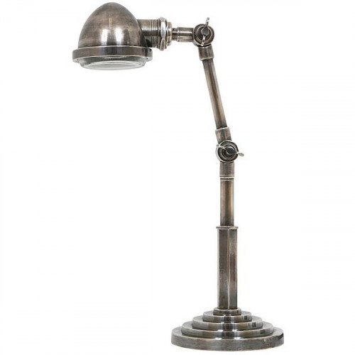 Lampe de bureau Nano (51074) argent vieilli | Nostalux.fr
