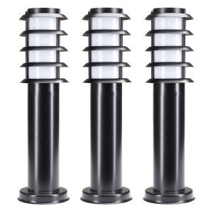 Set de 3 lampes de jardin sur pied Soll 3 (3x7038) noir de KS Lighting 