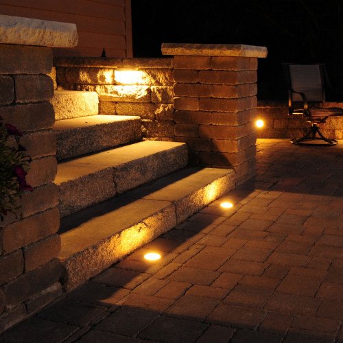 Set de 6 spots au sol noirs ronds Ø11 encastrables LED 