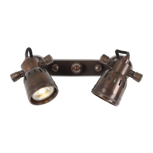 Double spot Rialto cuivre (90205) - Industriel, Vintage  | Nostalux.fr