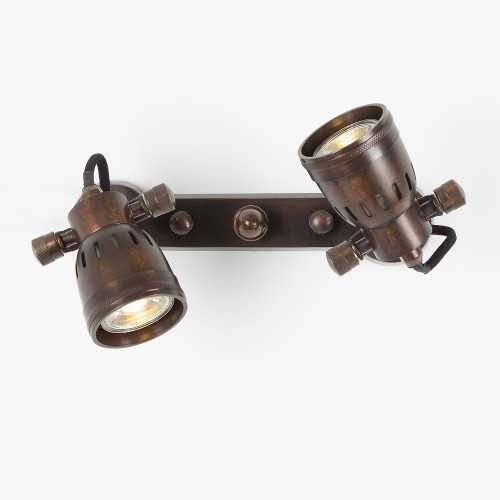 Double spot Rialto cuivre (90205) - Industriel, Vintage  | Nostalux.fr
