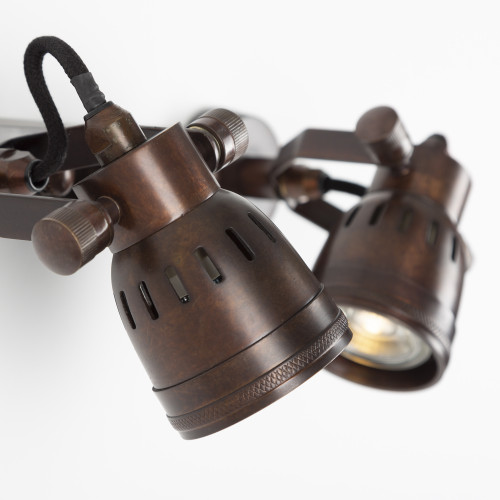 Double spot Rialto cuivre (90205) - Industriel, Vintage  | Nostalux.fr
