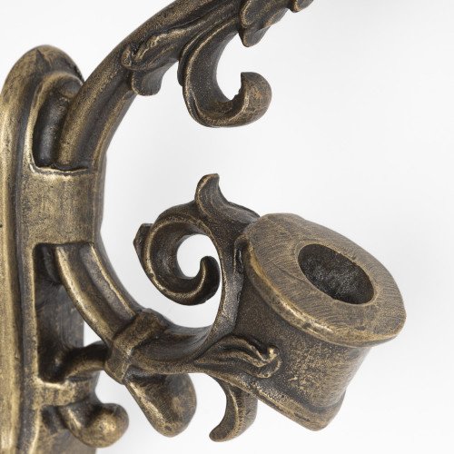Grand support de drapeau en bronze de KS Lighting  - supports de drapeaux - ornements de façade | Nostalux.fr