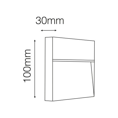 Spot mural LED downlighter Shadow Square