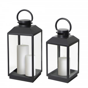 Set aus 2 Newport Photophore Lanterne Zwart Small-Medium
