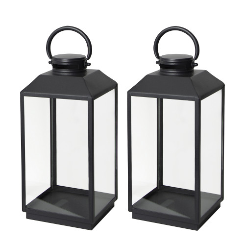 Lot de 2 Newport Photophore Lanterne Noir Medium