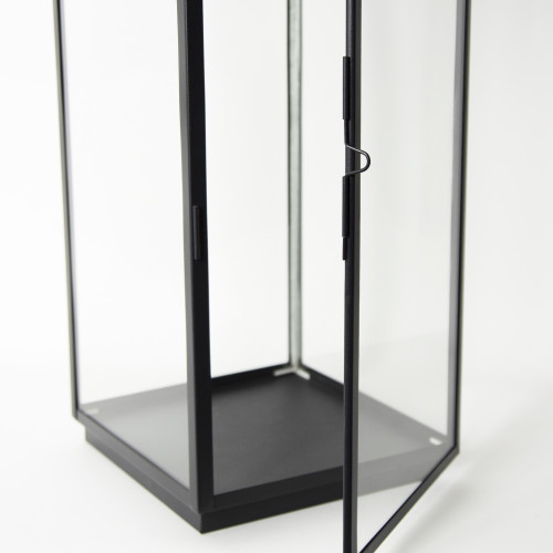 Lot de 2 Michigan Photophore Lanterne Noir Large