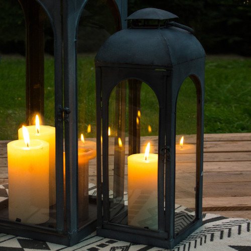 Capri photophore lanterne Anthracite Medium