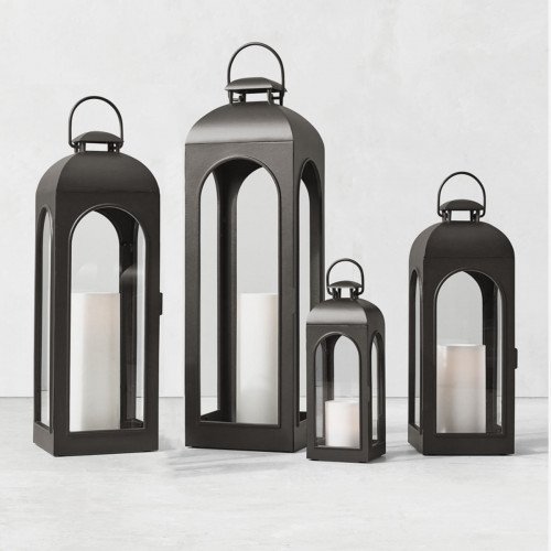 Capri photophore lanterne Anthracite Small