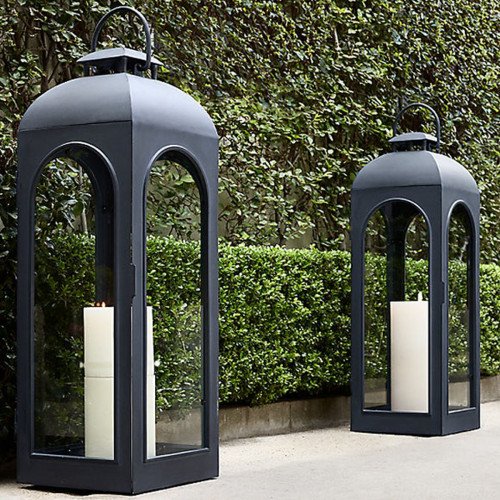 Capri photophore lanterne Anthracite Small