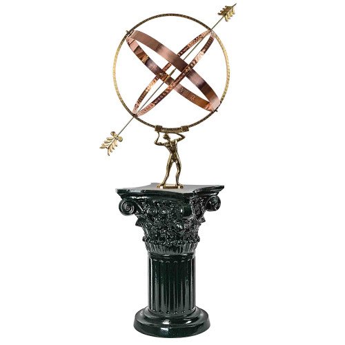 Set cadran solaire Hercules Z1 & socle Caesar (1808-5261) de KS Lighting - sets cadrans solaires & socles - ornements de jardin | Nostalux.fr