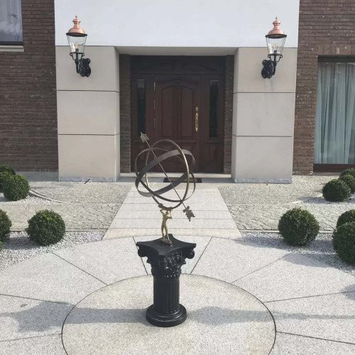 Set cadran solaire Hercules Z1 & socle Caesar (1808-5261) de KS Lighting - sets cadrans solaires & socles - ornements de jardin | Nostalux.fr