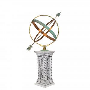 Cadran solaire Hercules Z11 & socle S105 - set cadran solaire et socle - ornements de jardin 