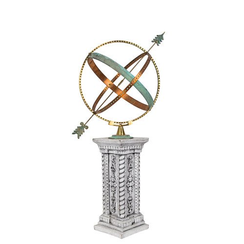 Cadran solaire Hercules Z11 & socle S105 - set cadran solaire et socle - ornements de jardin 