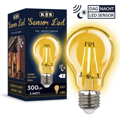 Ampoule goutte Sensor LED 3W avec capteur jour/nuit