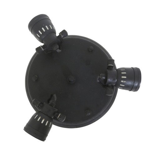 plafonnière, Westham, noire, vintage, 3 spots, laiton