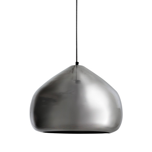 Suspension Alu Shiny Drop aluminium argenté Ø28 cm E27 moderne