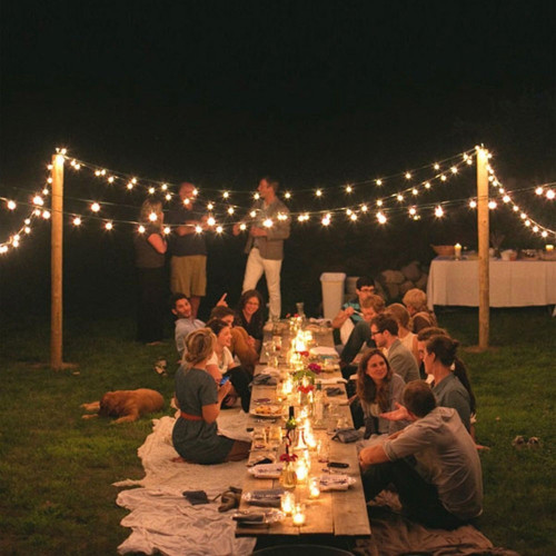 Guirlande lumineuse 20 mètres avec 20 LED et lumière blanc chaud