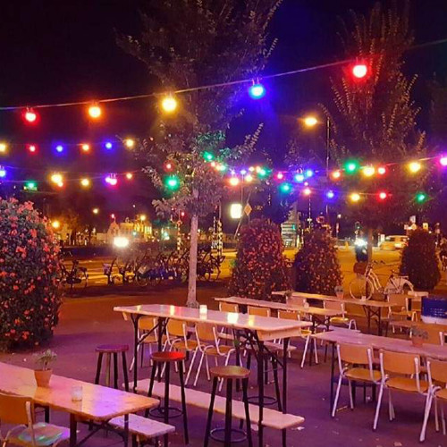éclairage de jardin Party 10 guirlandes lumineuses d'extérieur noires avec sources lumineuses LED à cinq couleurs