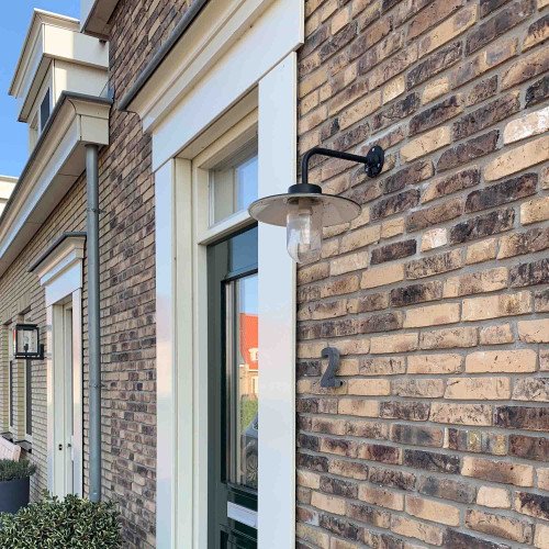 Applique murale noire avec détecteur de mouvement – design rustique