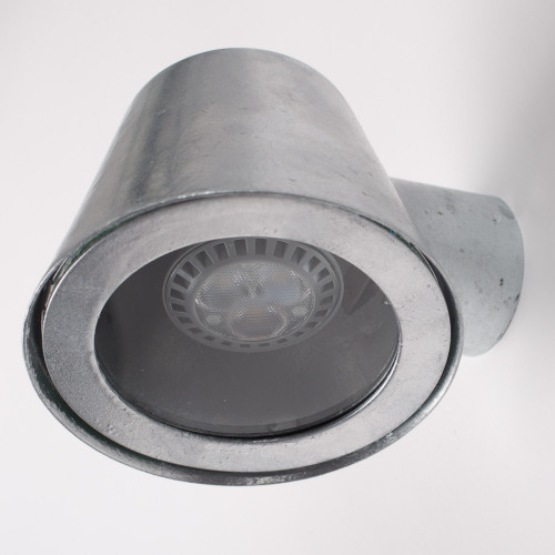 Applique murale argentée GU10 avec capteur jour/nuit