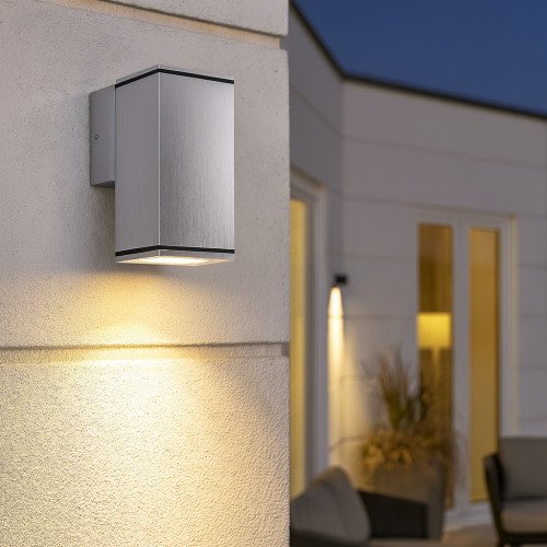 Kelvin Down Titan applique argentée GU10 extérieur IP54